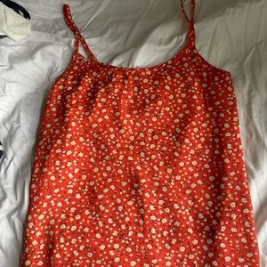 orange floral top